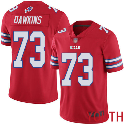 Youth Buffalo Bills 73 Dion Dawkins Limited Red Rush Vapor Untouchable NFL Jersey